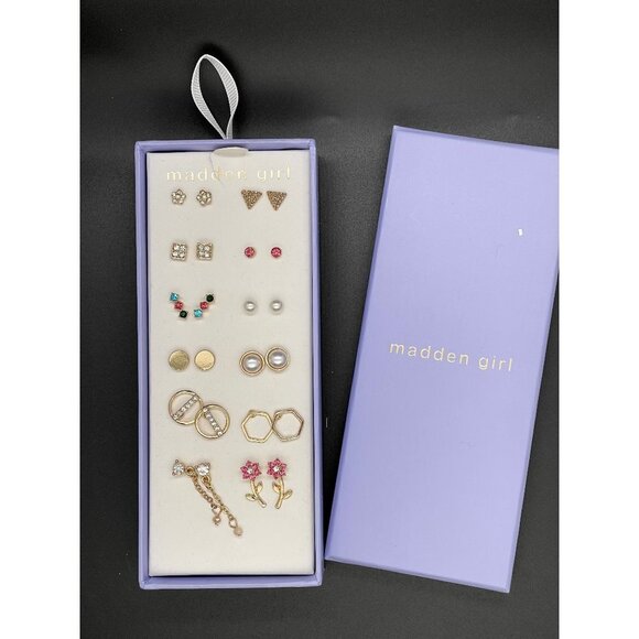 NEW IN BOX Madden Girl Earrings - 12 pair - Picture 1 of 3